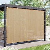 billiga Utomhusrekreation-högdensitets andningsbart solskyddsnät - beige, finns i flera storlekar, lämplig för uteplatser, picknickar, carportar och trädgårdsskuggning / färgat andningsbart solskyddsnät för balkonger