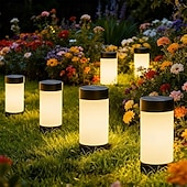 preiswerte Bodenlichter-4er-Set Solar-Gartenleuchten, wasserdichte Gartenwegleuchten, dekorative Solar-Bodenleuchten zum Einstecken, für den Außenbereich