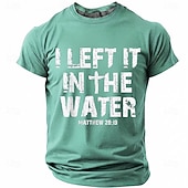  Per uomo 圣经 Fede Maglietta Manica Corta maglietta Stampa 3D Girocollo Camicia Moda Designer Semplice Casuale Quotidiano Feste Rosso Verde scuro Estate Primavera Abbigliamento S M L XL XXL XXXL