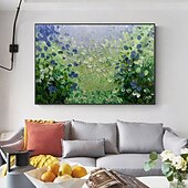 cheap Floral/Botanical Paintings-Mintura Handmade Textured Flower Oil Paintings On Canvas Wall Art Decoration Modern Abstract Pictures For Home Hotel Decor Rolled Frameless Unstretched Painting