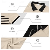 cheap Men's Classic Polo-Men's Golf Shirt Waffle Knit Polo Shirt Casual Business Classic Short Sleeve Fashion Modern Solid Color Striped Buttons Summer Spring Regular Fit White Royal Blue Green Khaki Gray Golf Shirt