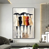 cheap People Paintings-Mintura Handmade Figure Oil Paintings On Canvas Wall Art Decoration Modern Abstract Pictures For Home Hotel Decor Rolled Frameless Unstretched Painting