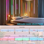 cheap Plug Strip Lights-24V WS2811 RGB IC COB LED Strip Lights 16.4ft (1 Roll ) 65.6ft (2 Rolls of 32.8ft) Chasing LED Light Strip with 338 Remote Controller Models and Power Supply for Bedroom Living Room Gaming Parties