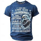  Bărbați Amuzant Tricou Manșon scurt Tricou Tipărire 3D Stil Nautic Cămașă Modă Designer Simplu Casual Zilnic Petrecere Albastru Intens Vară Primăvară Îmbrăcăminte S M L XL XXL XXXL