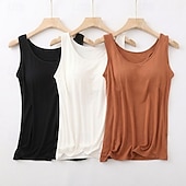  Πολλαπλές συσκευασίες 3 τεμ Γυναικεία Στρογγυλή Λαιμόκοψη Αμάνικο Μαύρο + λευκό + γκρι Αμάνικη Μπλούζα Σκέτο Causal Πολυεστέρας Καλοκαίρι