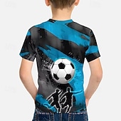 baratos Menino 3D Esportes &amp; Jogo-Para Meninos 3D Gráfico Futebol Americano Camisetas de futebol Camisa Camiseta Manga Curta Impressão 3D Verão Primavera Esportes Moda Roupa de rua Infantil 4-12 anos Gola Redonda Casual Diário Ao ar