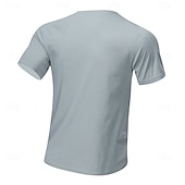 cheap Men's Casual T-shirts-Men's T Shirt Short Sleeve Shirt Tee Top Short Sleeve Crew Neck Summer Spring Solid Color Streetwear Stylish Leisure Quick Dry Slim Daily Outdoor Running Light Grey Top Tee for Men