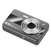 olcso Sportkamerák-4k digitális fényképezőgép fotózáshoz, 64 megapixeles vlogoló kamera YouTube-hoz 16x zoommal, kompakt kompakt fényképezőgép gyerekeknek, tinédzsereknek, kezdőknek, diákoknak, hordozható utazókamera