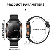 economico Smartwatch-Smartwatch robusto da uomo con torcia, smartwatch militare per attività all'aperto con chiamate Bluetooth, 2 cinturini, monitoraggio del sonno, oltre 100 modalità sportive, orologio fitness