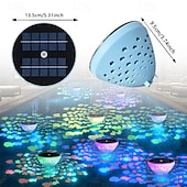 preiswerte Unterwasserlampen-1/2 Stück Solar-Schwimmleuchte für Pools, 5 Beleuchtungsmodi, IP65 wasserdicht, schwimmende Leuchten für Teiche, Thermalquellen, Aquarien, Pools, Garten, hängende Bäume, Partys, Projektions- und