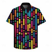  Ρετρό / Βίντατζ Χίπισσα Δεκαετία '70 Πουκάμισο Κοντά μανίκια Χίπισσα Ρετρό Φανταχτερή Φόρεμα Ανδρικά μουσικό φεστιβάλ Πάρτι Καθημερινά Ρούχα Ενηλίκων Πουκάμισο Ανοιξη καλοκαίρι