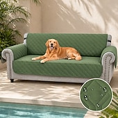 رخيصةأون غطاء أريكة-أغطية أريكة مقاومة للماء بنسبة 100% للكلاب والحيوانات الأليفة، غطاء أريكة، غطاء كرسي متكئ، غطاء أريكة أحمر عنابي، غطاء أريكة غير قابل للانزلاق لـ 1/2/3/4 وسادة أريكة متكئة، واقي أثاث