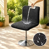 cheap Chair Cover-100% Waterproof PU Leather Bar Stool Cover Durable Perfect for Protecting and Refreshing Bar Stools Adds a Sleek and Stylish Look to Your Kitchen or Bar Area Decor