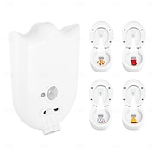 cheap Toilet lights-Smart LED Motion Sensor Toilet Night Light, 4 Pattern Projection Lamp, Battery Powered (AAA), Decorative Bathroom Bowl Light for Night Use