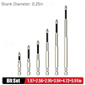 abordables Jeu de forets-Jeu de 12 forets magnétiques K5 haute résistance, forets de vissage magnétiques haute résistance, jeu de forets de vissage magnétiques durables, jeu de tournevis électrique magnétique antidérapant,