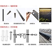 cheap Outdoor Wall Lights-Solar Wall Lights Outdoor Waterproof, LED Wall Lighting Long IP65 Waterproof Wall Lamps for Porch Patio Front Door Entryway
