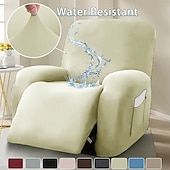levne Potah na křeslo-Voděodolný potah na pohovku, strečový potah na polohovací pohovku z mléčného hedvábí, plné krytí, protiskluzový elastický potah, univerzální potah na masážní křeslo