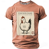 preiswerte Lustige T-Shirts für Männer-Herren-T-Shirt im japanischen Stil mit Hühnermotiv (Kanji-Zeichen für Hahn und Robbe) – Retro-Look, normale Passform, Harajuku-Streetwear, Designer-Kleidung, Größen: S, M, L, XL, XXL