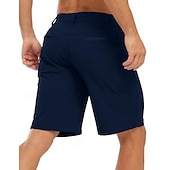 cheap Work Shorts-Men's Dress Shorts Business Casual Shorts Golf Shorts Pocket Elastic Waist Plain Waterproof Comfort Knee Length Outdoor Business Work Fashion Streetwear Black Navy Blue Inelastic
