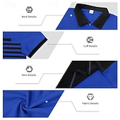 voordelige Klassieke polo voor heren-Voor heren Golfshirt Wafelgebreid poloshirt Casual liiketoiminta Klassiek Korte mouw Modieus Modern Effen Kleur Gestreept Knop Zomer Lente Normale pasvorm Wit Koningsblauw Groen Khaki Grijs Golfshirt