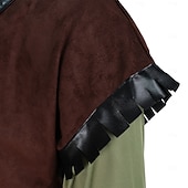 economico Outfit-Medievale Rinascimento Pantaloni Gilet Camicia Lunghe Elfo Ranger Costume Per uomo Fantasia Halloween Carnevale Mascherata Fiera Rinascimentale LARP Festa a tema retrò Adulti Gilet Camicia Pantaloni