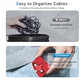 economico Cavetti per cellulari-Confezione da 2 cavi di ricarica retrattili 3 in 1 con supporto per telefono, cavo di ricarica multi USB per iPhone, tipo C, micro USB, colori macaron, cavo di ricarica da viaggio portatile