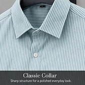 abordables Camisas de vestir para hombres-Men's Dress Shirt Linen Blend Business Shirt Light Green