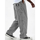  رجالي بنطلونات بنطلون مضلع السراويل الشتوية السراويل السراويل الفضفاضة رباط متعدد الجيب لون الصلبة راحة مكتمل الطول فضفاض مناسب للبس اليومي الأماكن المفتوحة موضة أناقة الشارع أزرق أسود مرن نسبياً