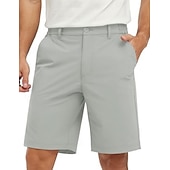 cheap Work Shorts-Men's Dress Shorts Business Casual Shorts Golf Shorts Pocket Elastic Waist Plain Waterproof Comfort Knee Length Outdoor Business Work Fashion Streetwear Black Navy Blue Inelastic