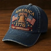 Χαμηλού Κόστους Πατριωτικά 250 Καπέλα-Ανδρικά Γιούνισεξ Καπέλο 250ης Επετείου των Ηνωμένων Πολιτειών Τζόκεϊ Καπέλο ηλίου Καπέλο φορτηγατζή Μαύρο Λευκό Πολυεστέρας / Πολυαμίδη Προσαρμόσιμη Πατριωτικό Διακοπές Αθλήματα