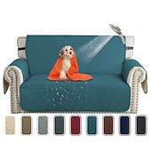 Недорогие Чехол для дивана-Водонепроницаемый нескользящий чехол для дивана для домашних животных, однотонный, защищает диван от мочи, моющийся чехол для мебели для собак и кошек.