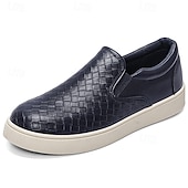 abordables Zapatos Casuales Slip-On-Zapatillas deportivas blancas sin cordones para hombre, ligeras, transpirables, de caña baja, cómodas, de estilo minimalista, ideales para el día a día, viajes, desplazamientos y para el fin de semana.