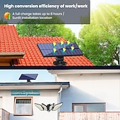 abordables Aplique de pared para exterior-Aplique de pared solar exterior IP65 resistente al agua, con sensor de movimiento inteligente de 4 cabezales, 222 LED, ajustable y giratorio, 3 modos de iluminación: jardín decorativo, patio, pared,