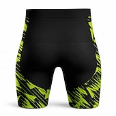 Недорогие Men's Shorts, Tights &amp; Pants-Men's Geometric Cycling Road Shorts Bike Shorts Cycling Padded Shorts Bike Shorts Bottoms Slim Fit Sports 3D Pad Quick Dry Sweat wicking Breathable Green+Black Clothing Apparel Bike Wear