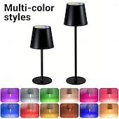 baratos Luzes decorativas-LED Reading Desk Lamp New Modern French Style Eye-Friendly  Rechargeable, RGB, Long Battery Life, Home Use, Living Room &amp; Bedroom, Touch Dimming &amp; Color Adjustment, Ambient Light Decorative Accent,