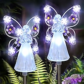 cheap Pathway Lights &amp; Lanterns-Solar Angel Garden Stake Lights, Angel Solar Lights Outdoor Garden, Eternal Light Angel with 7 LEDs for Cemetery Grave Decorations, Memorial Gift, Christmas Yard Art, Sympathy Gifts