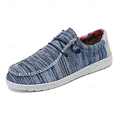 Χαμηλού Κόστους Καθημερινά Δετά παπούτσια-Ανδρικά αναπνεύσιμα πλεκτά casual παπούτσια με κορδόνια, ελαφριά και άνετα αθλητικά παπούτσια για περπάτημα, μοντέρνα μοκασίνια για άνδρες, καθημερινή χρήση, ταξίδια, μετακινήσεις και casual εξόδους το Σαββατοκύριακο