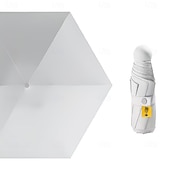 billige Paraplyer-Sammenleggbar kapselparaply med seks ribber, svart, UV-bestandig, ultralett, egnet for både regn og solskinn, UPF50-tilbud, for daglig pendling, shopping, korte turer, reise, piknik