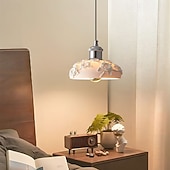 abordables Drum &amp; Cone Design-Mini Resin Pendant Lights Kitchen Island, Handcrafted Resin Ceiling Pendant Lighting, Adjustable Cord Pendant Lights for Hallway,Dining Room Single Head Pendant Lamp Decorative Lighting