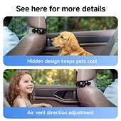 baratos Luzes e lanternas de acampamento-Ventilador USB criativo para assento de carro, sem lâminas, ângulo de ar ajustável, 3 velocidades de vento, recarregável, frontal. &amp;Ventilador portátil para banco traseiro de veículos