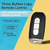 お買い得  スマートスイッチ-3個パックのユニバーサルリモコン複製機、433MHzワイヤレスクローンキーフォブ、ガレージドア、電動ゲート、オートバイ用3ボタン、固定コード学習リモコンコピー装置