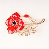  4ks brože k pamětnímu dni, smaltované brožové špendlíky s motivem máku, módní elegantní dámské klopové špendlíky na sako, kardigan, doplňky k obleku, vlastenecké dárkové šperky