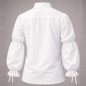  العصور الوسطى عصر النهضة قميص أكمام طويلة قرصان الفايكينج ملابس تنكرية رجالي الفايكينج قرصان عيد الرعب مهرجان أداء LARP رن فير للبالغين قميص