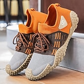 abordables Baskets Décontractées-Chaussures de randonnée pour hommes, respirantes, à lacets, avec coussinets antidérapants, idéales pour le trekking, les voyages, les aventures en plein air et le quotidien.