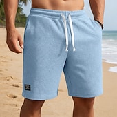 economico Pantaloncini casual-Per uomo Pantaloncini Waffle Shorts Pantaloncini casual Tasca Elastico in vita Testurizzato Semplice Comodità Traspirante Lunghezza al ginocchio Casuale All'aperto Spiaggia Vacanza Moda Blu marino