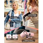billiga Campingljus &amp;amp; lyktor-USB-uppladdningsbar mini-klämmfläkt med vridbart roterande klämma – bärbar 4-hastighets clip-on &amp;skrivbordsfläkt, LED-batterinivådisplay, 180° justerbart huvud, batteri med lång livslängd för hem,