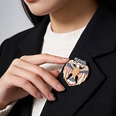  Broche met adelaar en paard ter ere van het 250-jarig jubileum, voor mannen en vrouwen, Amerikaanse patriottische boutonnière met strass-steentjes en een afbeelding van een Amerikaanse zeearend,
