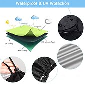 billige Terrassemøbelbeskyttere-kraftig vanntett &amp;Støvtett rundt grilldeksel i oxfordstoff med håndtak &amp;borrelåsstropp, runde grilltrekk, kuppelformet trekk til utendørs elektrisk gassgrill (størrelse: 82 * 66 * 100 cm)