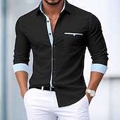 Χαμηλού Κόστους Ανδρικά πουκάμισα με κουμπιά-Ανδρικά Πουκάμισο Επίσημο Πουκάμισο Πουκάμισο με κουμπιά Μη σιδερένιο πουκάμισο Συνδυασμός Χρωμάτων Causal Καθημερινά Θαλασσί Λευκό Ροζ Χακί Μακρυμάνικο Απορρίπτω Άνοιξη Άνοιξη &amp; Χειμώνας Ρούχα