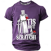  è solo un graffio divertente cavaliere medievale citazione sarcastica del film maglietta umorismo girocollo manica corta bordeaux regalo per appassionati di cinema abbigliamento di design